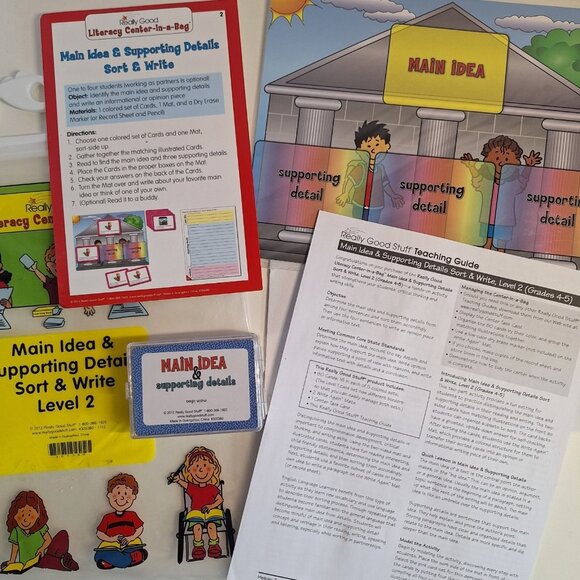 Level 2 Literacy Center In A Bag Lot Grade 3-5 Text Features & Main Idea Details - Picture 4 of 8